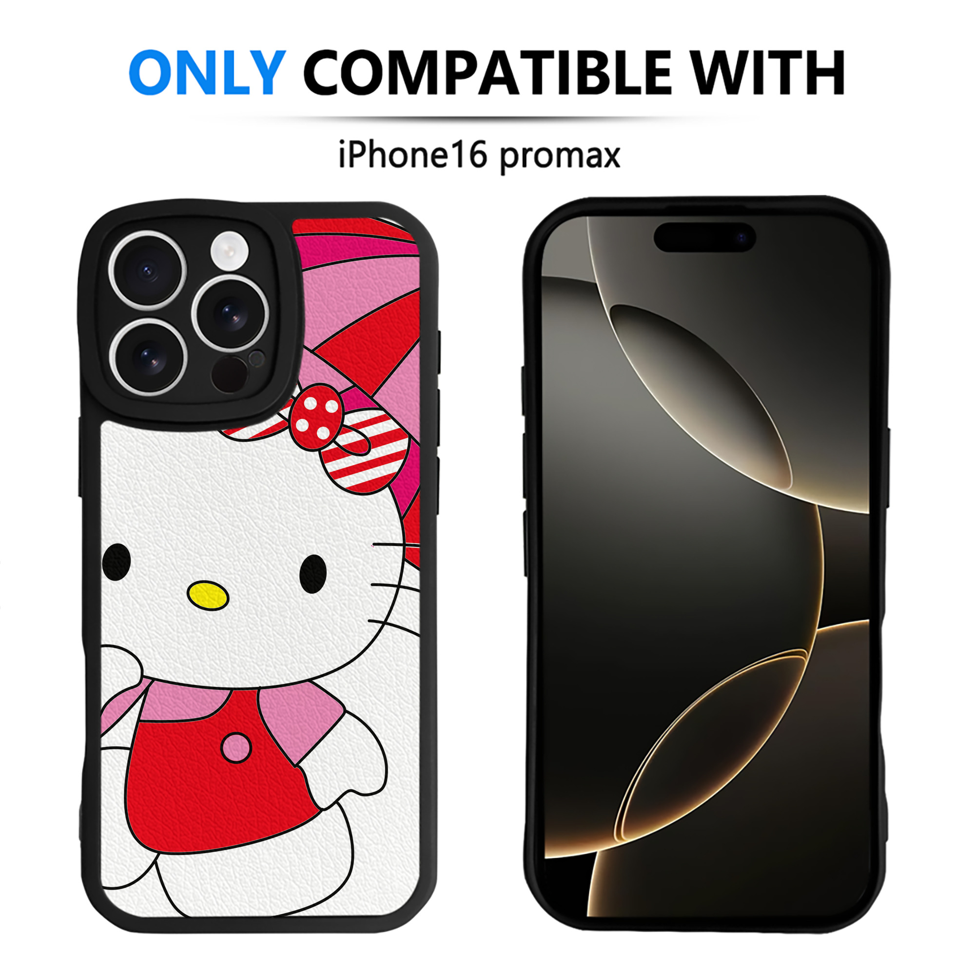 （画像用） Hello Kitty ハローキティ 【iPhone 16シリーズ対応】シリコンスマホケース（レザー調） 材質：シリコン